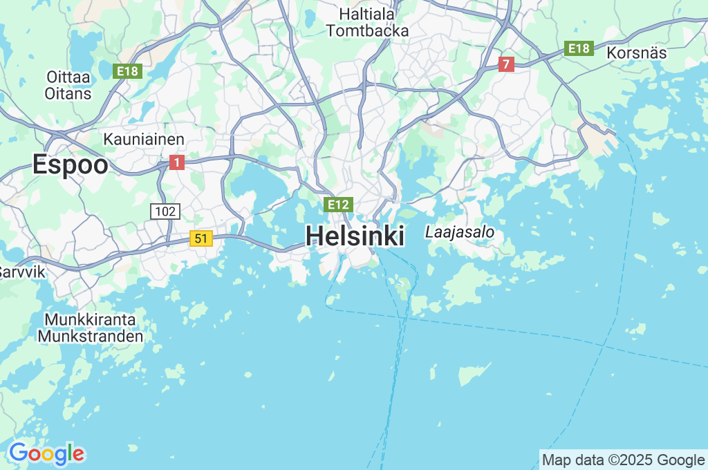 Helsinki Area Map