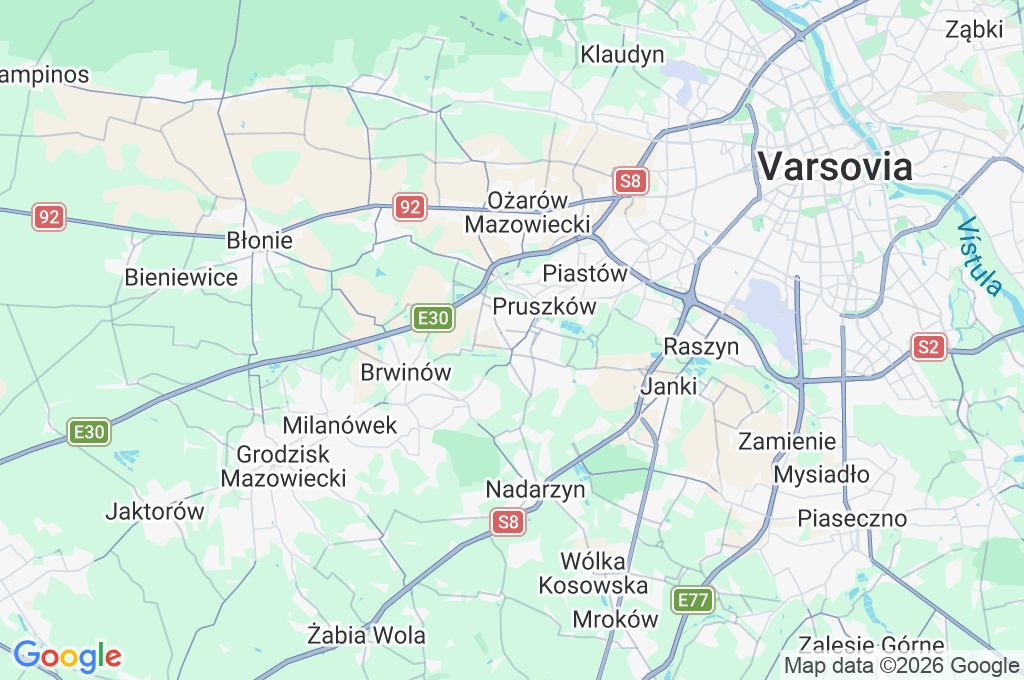 Pruszków Area Map Pruszków Area Map