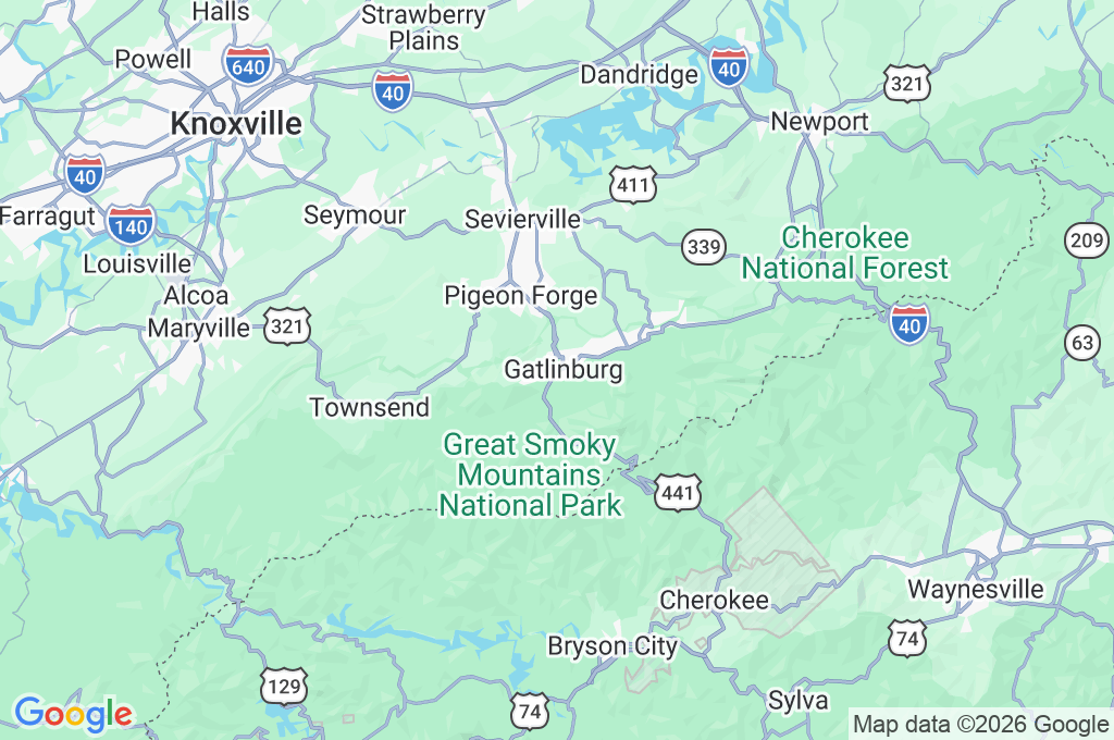 Gatlinburg SkyPark Area Map