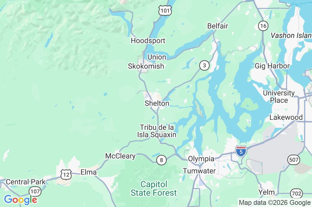 Centro de Shelton Area Map
