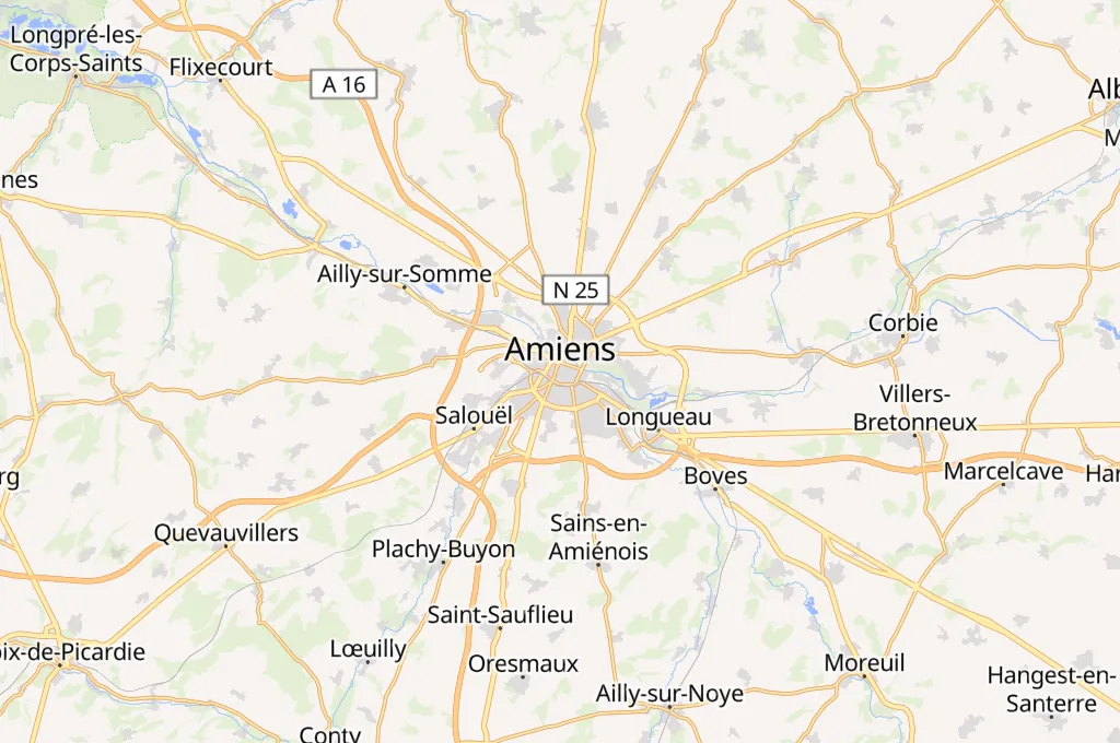 Amiens Area Map Amiens Area Map