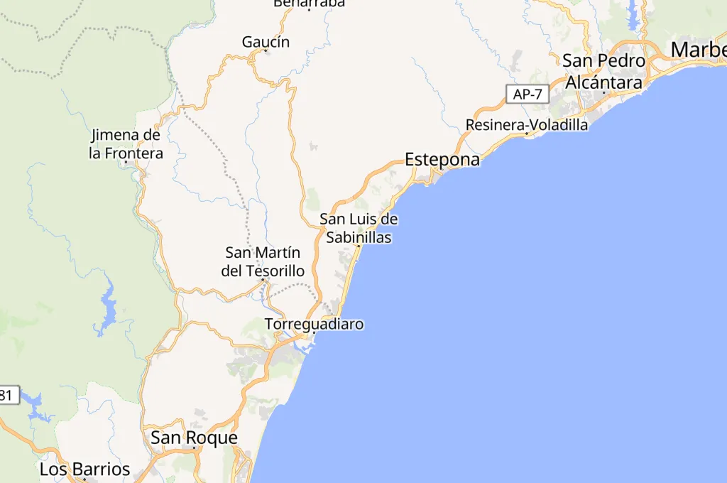 Playa de Sabinillas Area Map