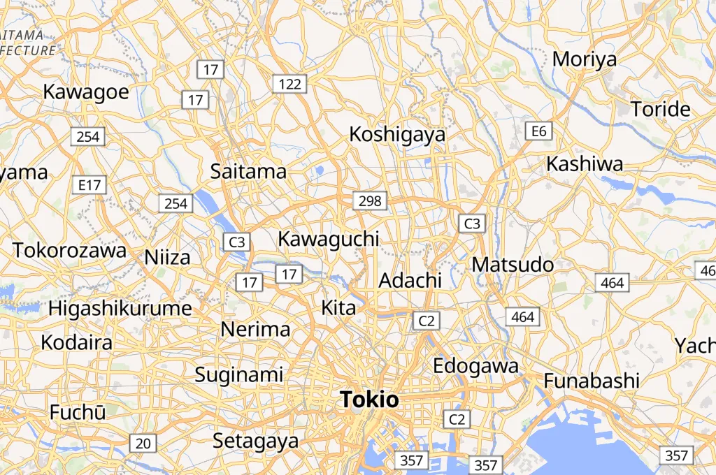 Edo Area Map Edo Area Map