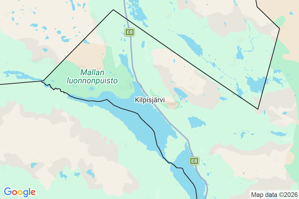 Kilpisjärvi Area Map