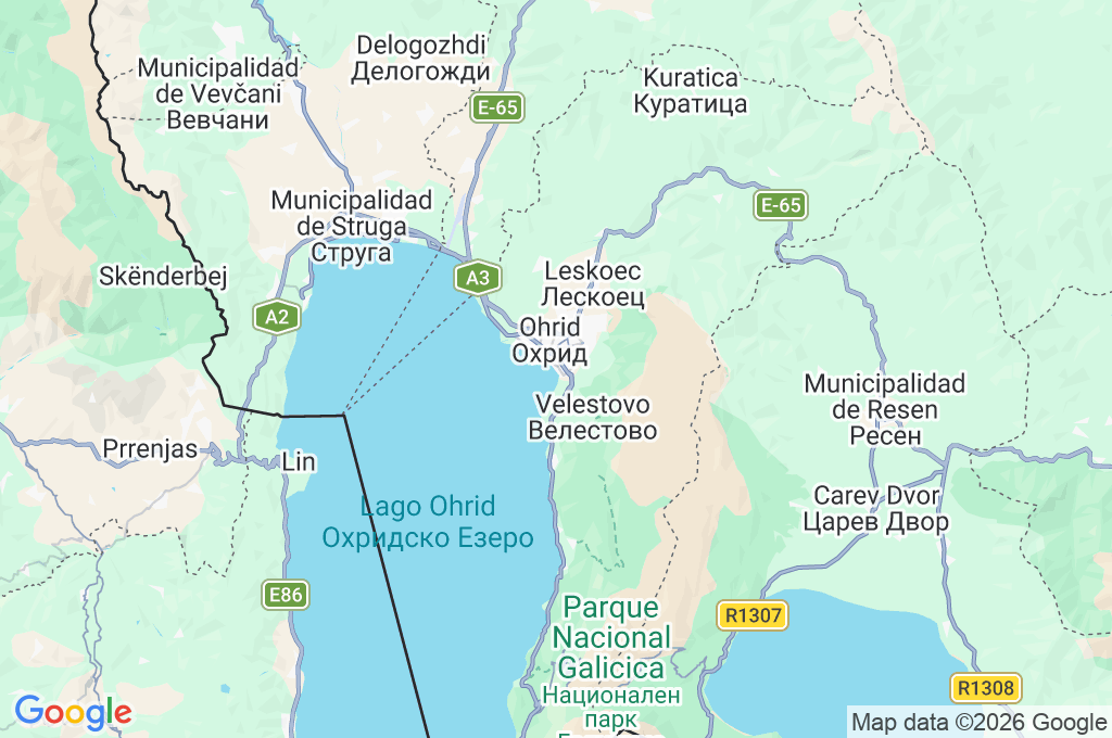 Ohrid Area Map