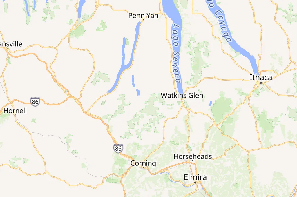 Watkins Glen Area Map Watkins Glen Area Map
