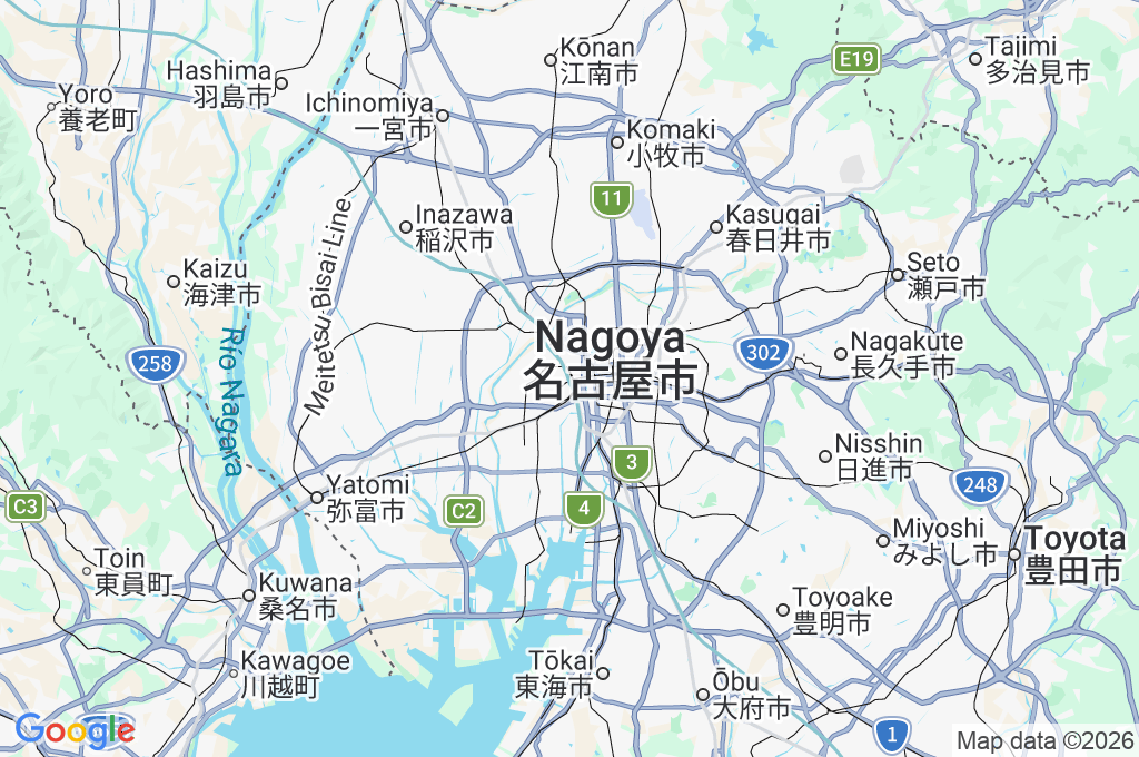 Estación de Nagoya Area Map