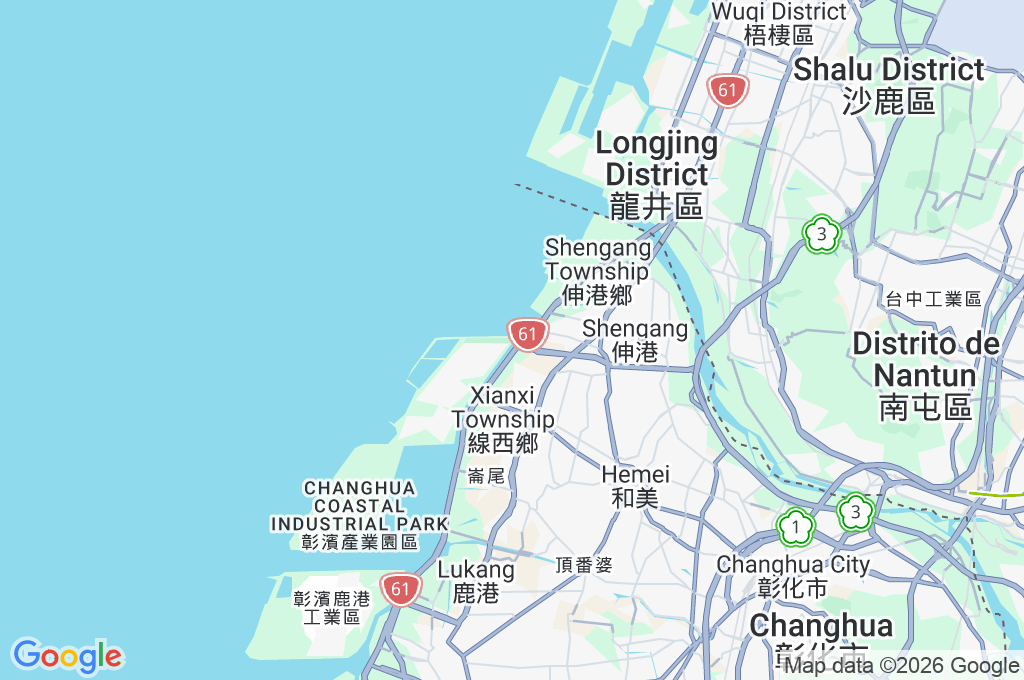 Centro de Educación sobre la Naturaleza y la Ecología del Condado de Changhua Area Map Centro de Educación sobre la Naturaleza y la Ecología del Condado de Changhua Area Map