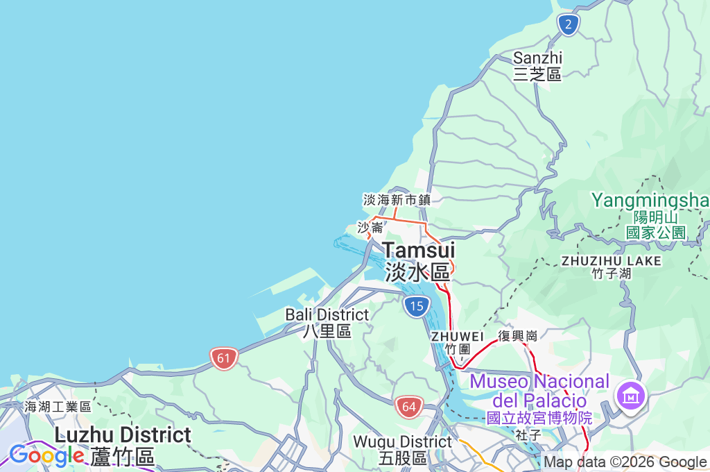 Muelle del Pescador de Tamsui Area Map Muelle del Pescador de Tamsui Area Map