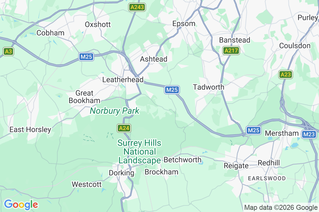 Nower Wood Area Map