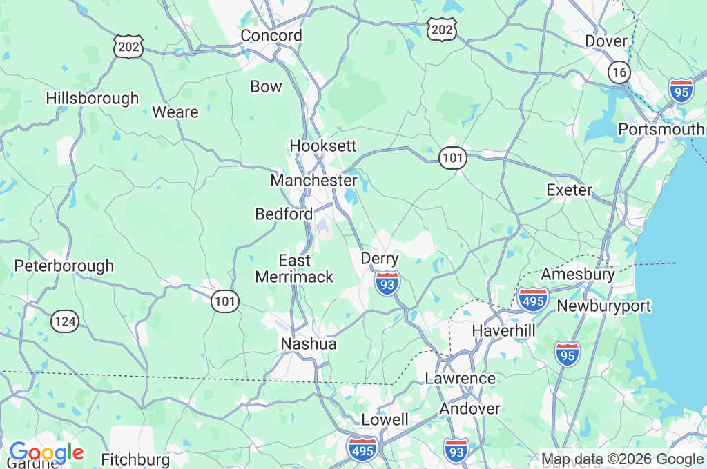 Interestatal 93 Area Map