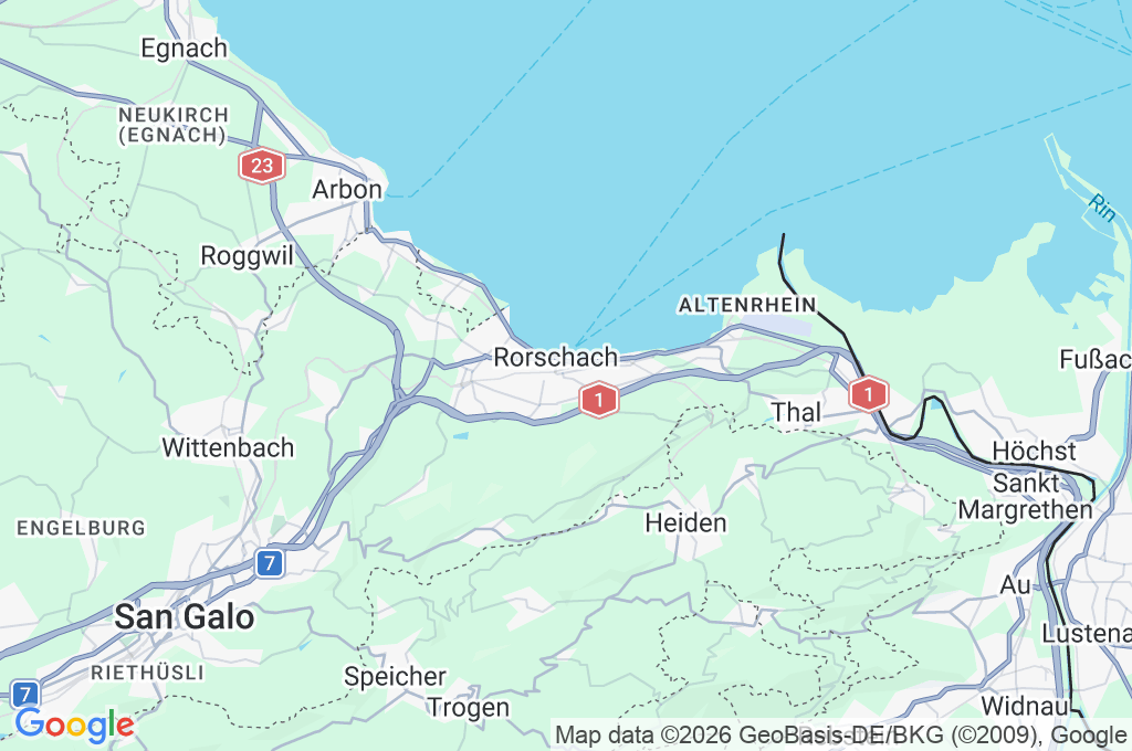 Rorschach Area Map