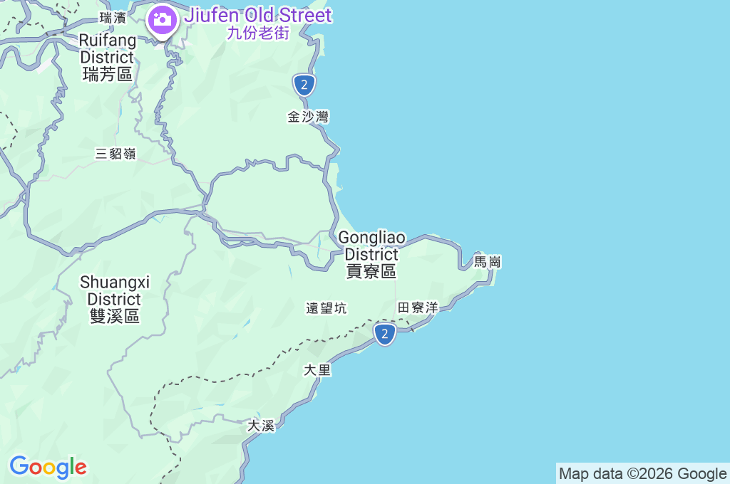 Playa de Fulong Area Map