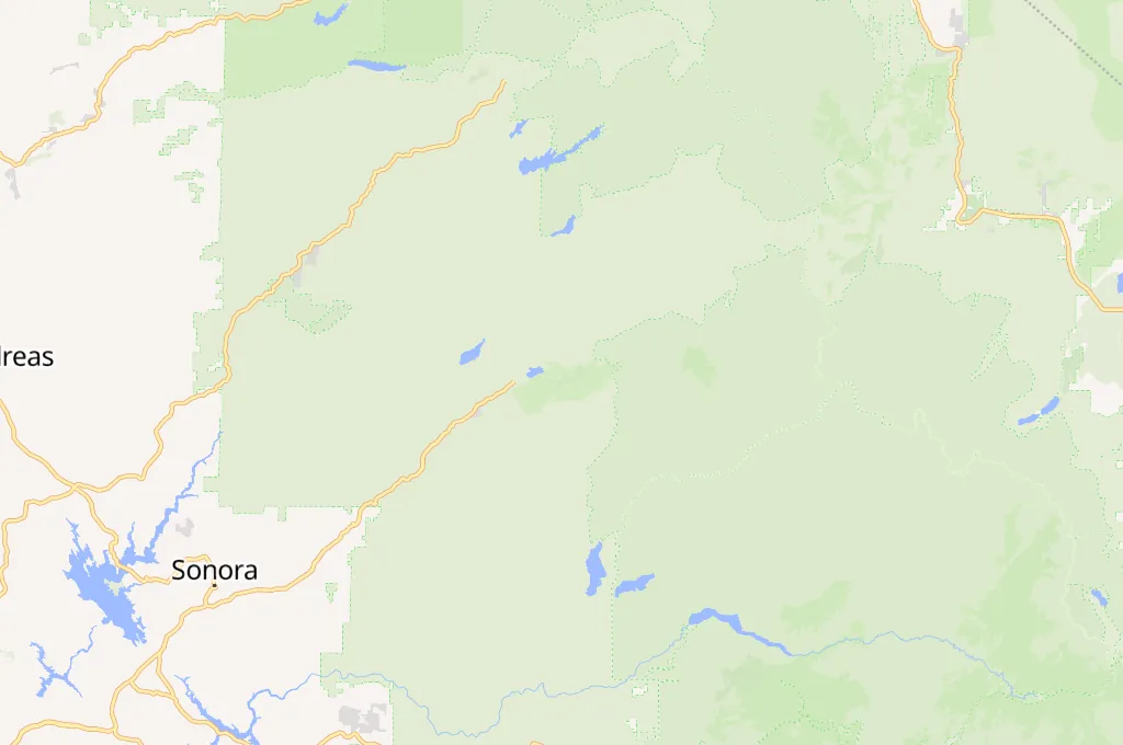 Dodge Ridge Area Map Dodge Ridge Area Map