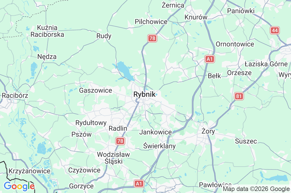 Rybnik Area Map Rybnik Area Map