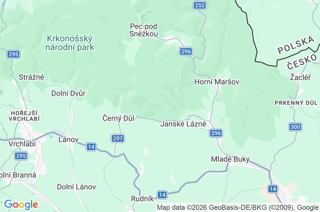 Černá hora Area Map Černá hora Area Map