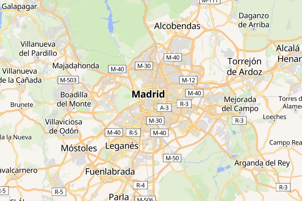 Gran Vía Area Map Gran Vía Area Map