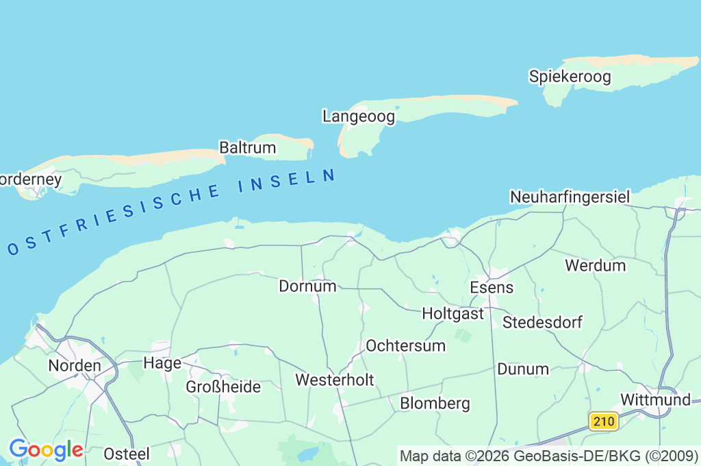 Dornumersiel Area Map