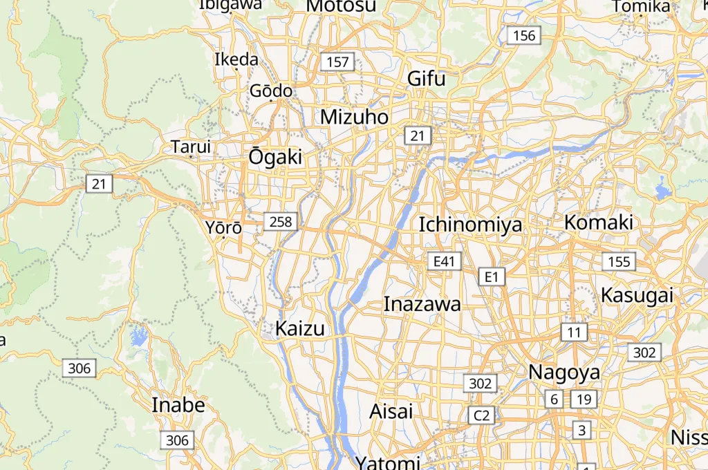 Intercambiador de Gifu-Hashima Area Map Intercambiador de Gifu-Hashima Area Map