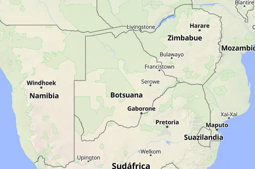 Map of Botsuana