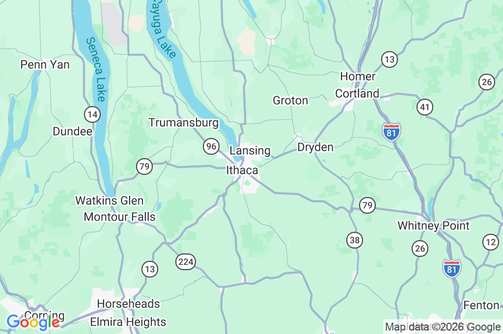 Universidad de Cornell Area Map