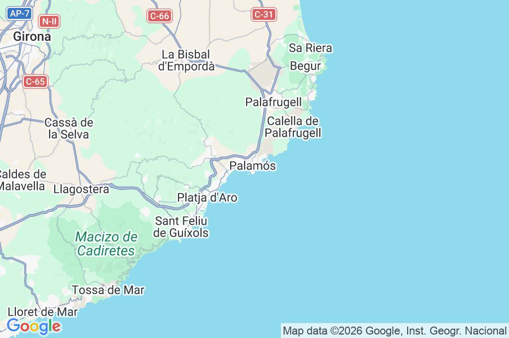 Marina Palamós Area Map