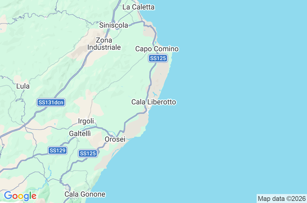 Cala Liberotto Area Map