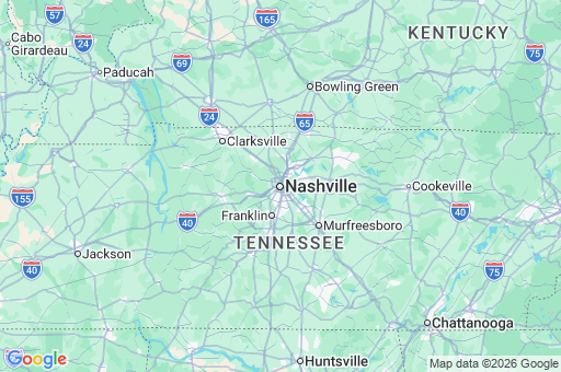 Map of Nashville