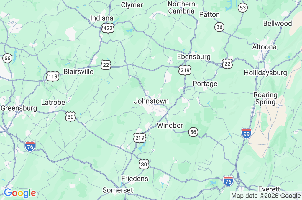 Johnstown Area Map