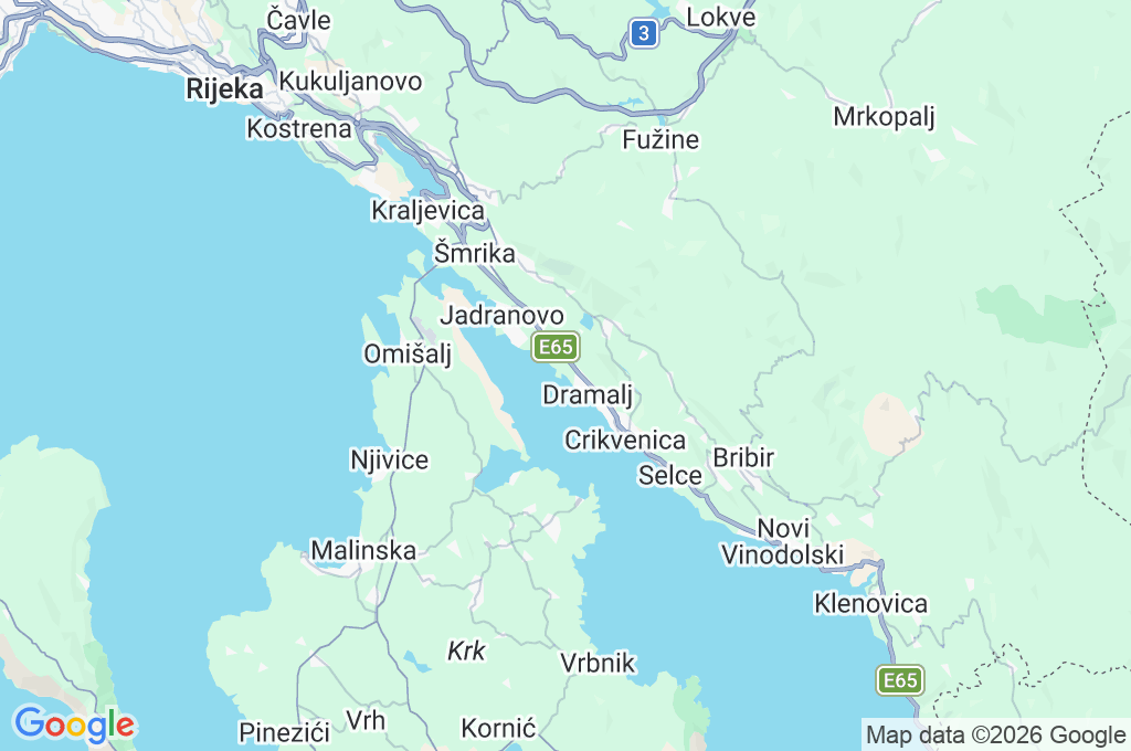 Puerto de Bršćanovica Area Map