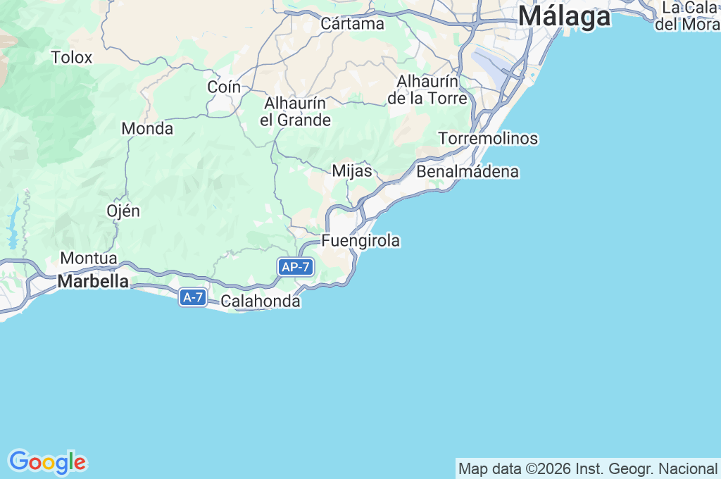 Fuengirola Area Map Fuengirola Area Map
