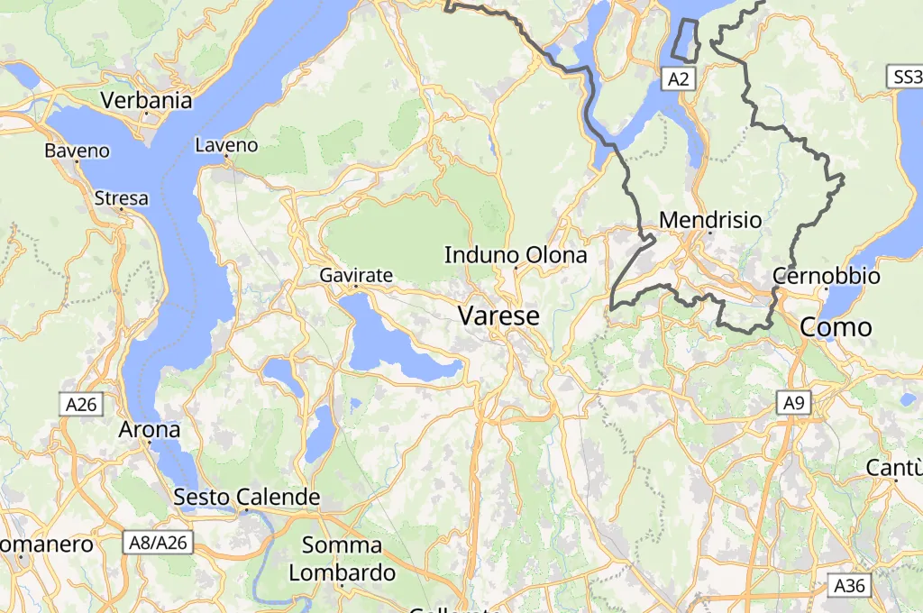 Villa Baragiola Area Map