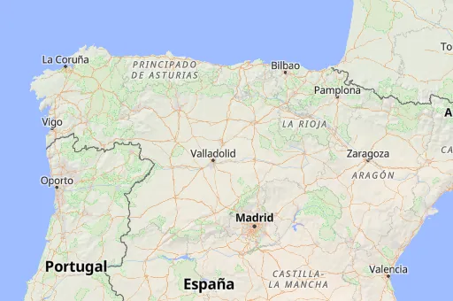 Map of Castilla y León