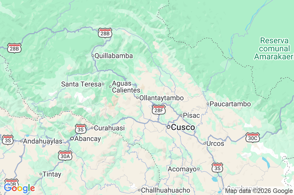 Urubamba Area Map Urubamba Area Map