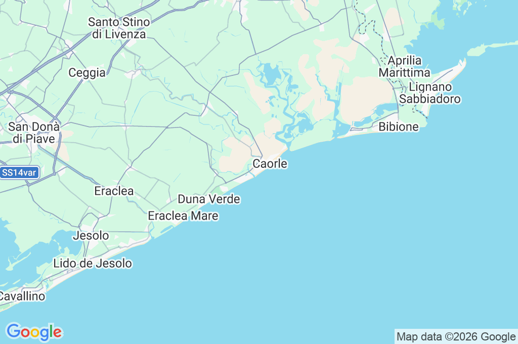 Caorle Area Map