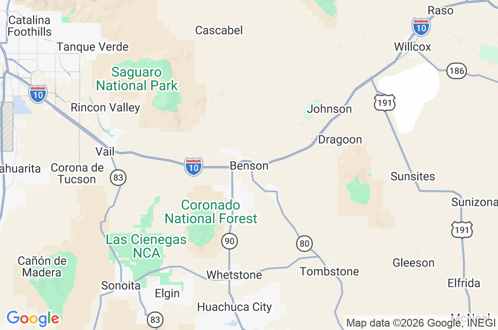 Benson Area Map