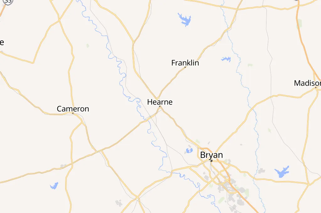 Hearne Area Map