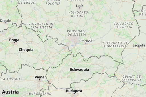 Map of Voivodato de Silesia