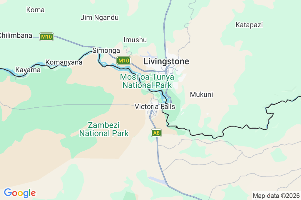 Victoria Falls Safari Lodge Area Map Victoria Falls Safari Lodge Area Map