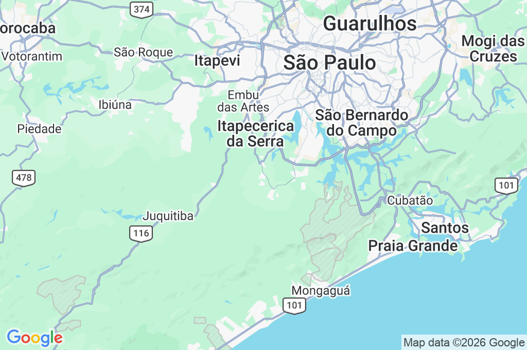 Embu-Guaçu Area Map Embu-Guaçu Area Map