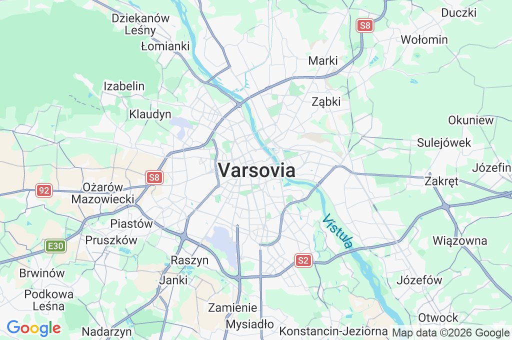 Varsovia Area Map Varsovia Area Map