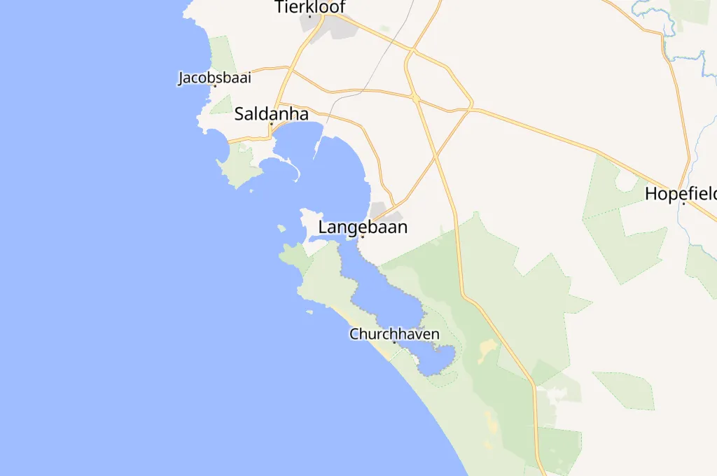 Langebaan Area Map Langebaan Area Map