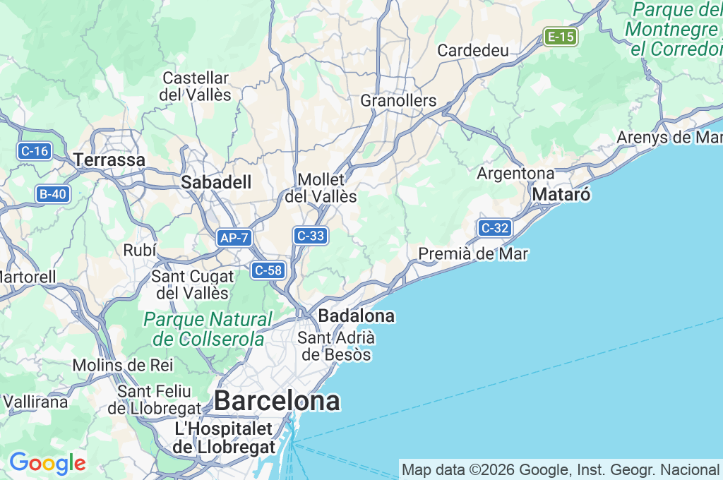 Sant Fost de Campsentelles Area Map