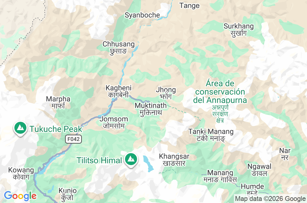 Muktinath Area Map Muktinath Area Map