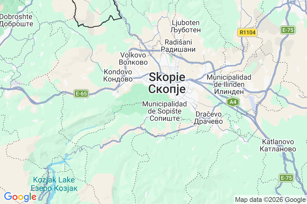Monte Vodno Area Map