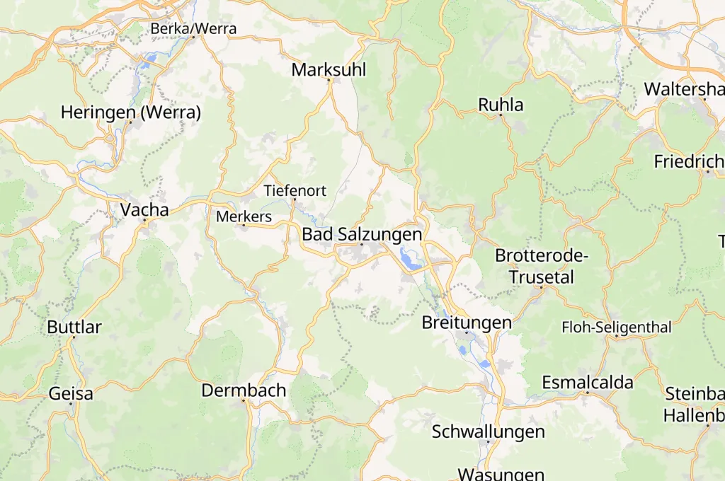 Bad Salzungen Area Map Bad Salzungen Area Map