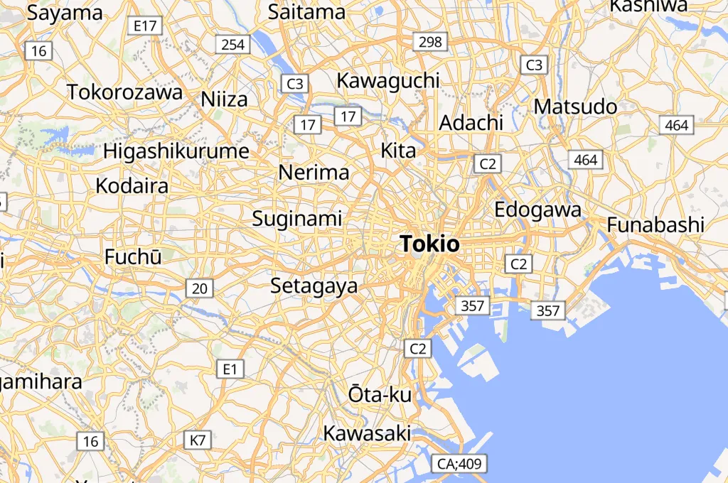 Salida Este de la Estación de Shinjuku Area Map