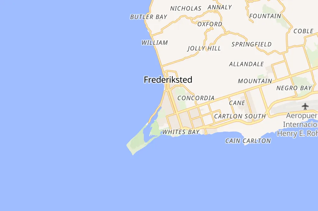 Frederiksted Area Map Frederiksted Area Map