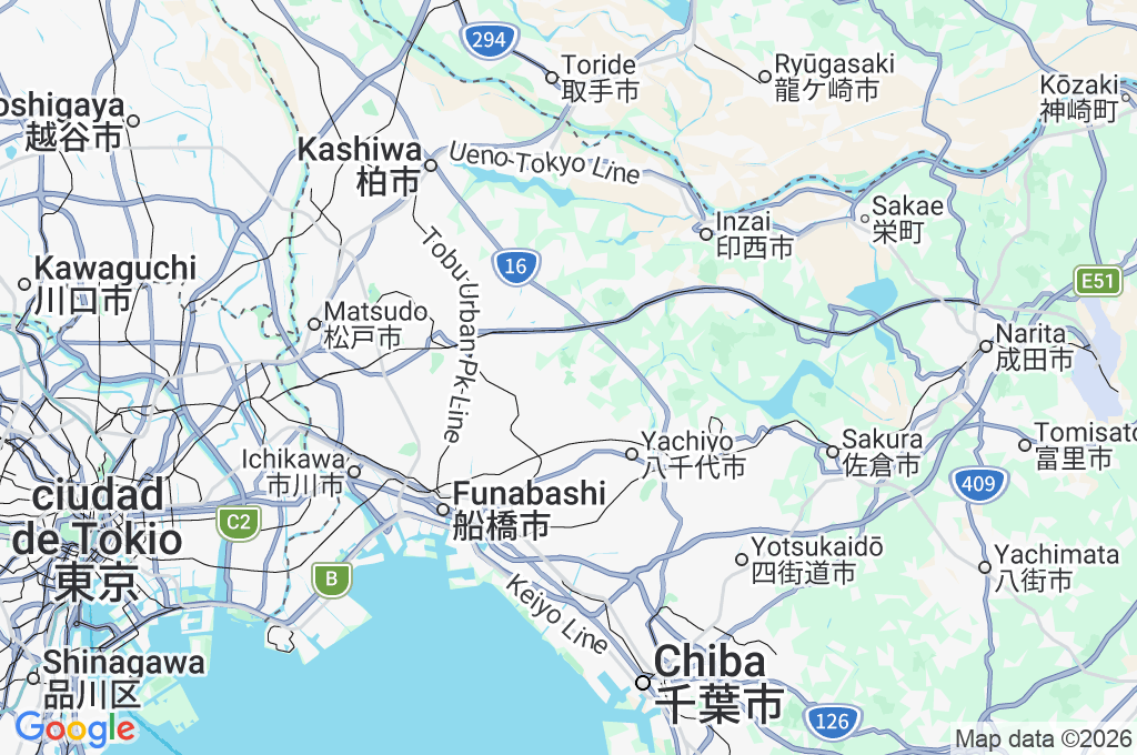 Parque Andersen de Funabashi Area Map