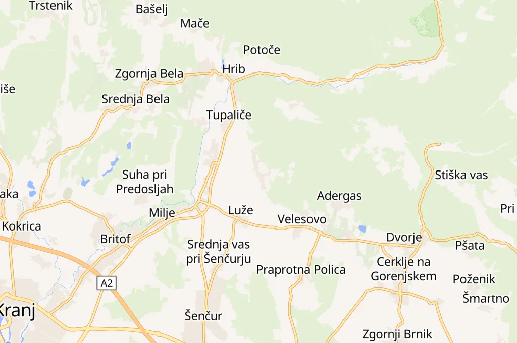 Olševek Area Map